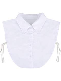 TAKIYA Women's Half Shirt Fake Collar Detachable Shirt Dickey False Collars (White#2) at Amazon Women’s Clothing store