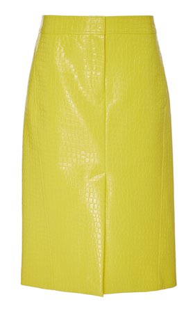 Croc Embossed Patent Trouser Split Skirt by Tibi | Moda Operandi