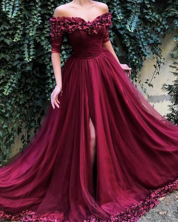 Carmine Blooms Gown | Teuta Matoshi