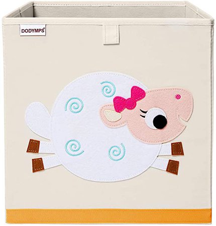 Amazon.com: DODYMPS Foldable Animal Toy Storage Bins/Cube/Box/Chest/Organizer for Kids & Nursery, 13 inch (Sheep): Home & Kitchen