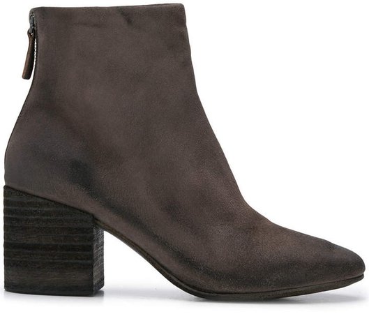high zipped ankle boots