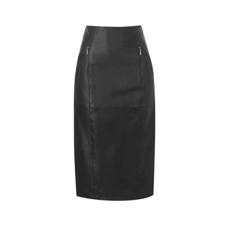 Desert Black Leather Skirt