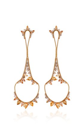 Electric 18k Yellow Gold Diamond, Topaz Earrings By Fernando Jorge | Moda Operandi