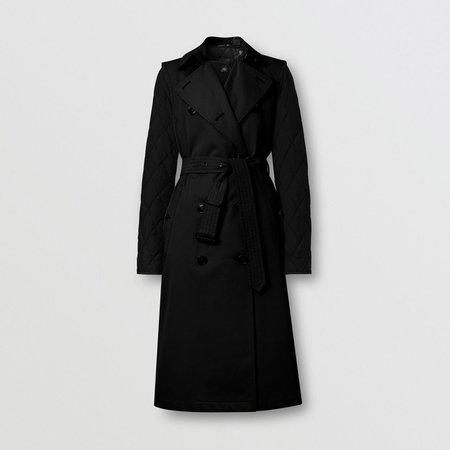 bbr black trench coat with warmer