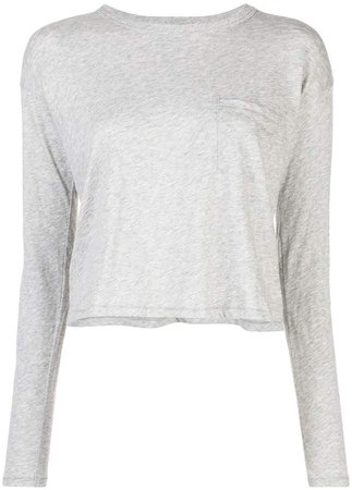 cropped long sleeve top
