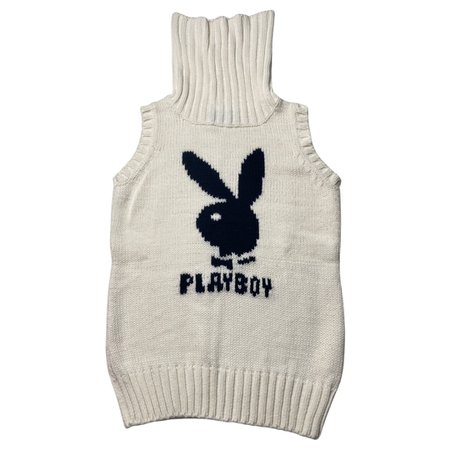 playboy knit turtleneck tank top