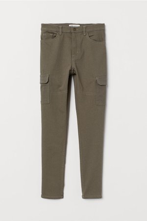 Super Slim-fit Pants - Khaki green - Kids | H&M US