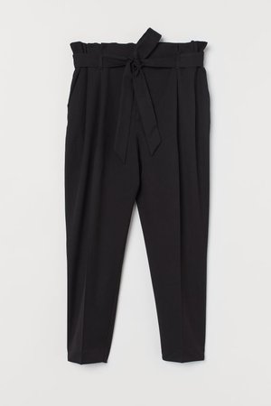 H&M+ Paper-bag Pants - Black - Ladies | H&M US