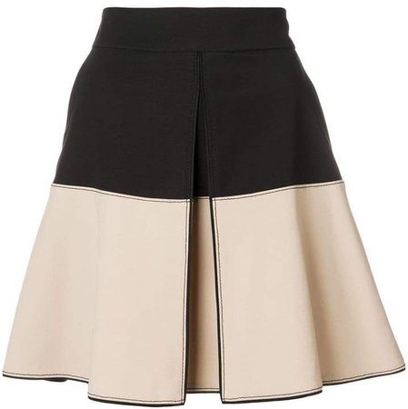 Dorothee two tone notch front skirt
