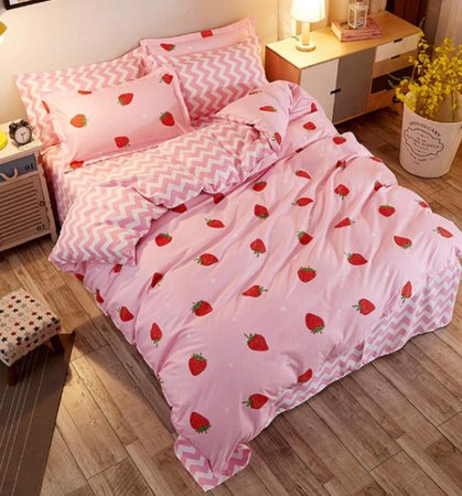 strawberry bed sheets