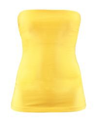 Lyst - H&M Tube Top in Yellow