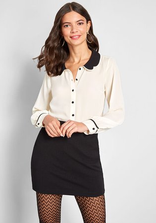 Your True Collars Long Sleeve Blouse | Modcloth