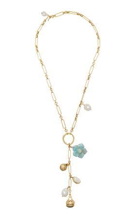 Jubilee 24K Gold-Plated Shell, Crystal and Pearl Necklace by Brinker & Eliza | Moda Operandi