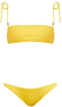 Equate Tie Strap Bikini Top - Womens - Yellow