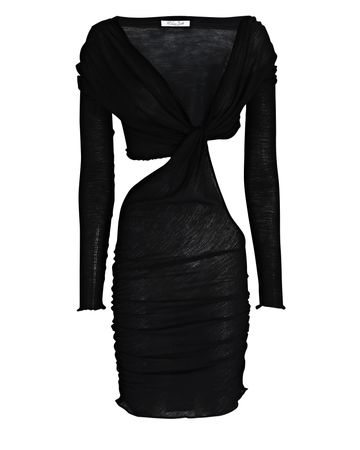 LaQuan Smith Cut-Out Merino Wool Mini Dress | INTERMIX®