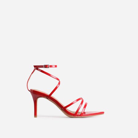 Note Pointed Barely There Kitten Heel In Red Patent | EGO