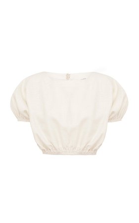 Cocoon Linen-Cotton Top by Matteau | Moda Operandi