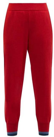 Lndr - Chalet Mid Rise Wool Track Pants - Womens - Red