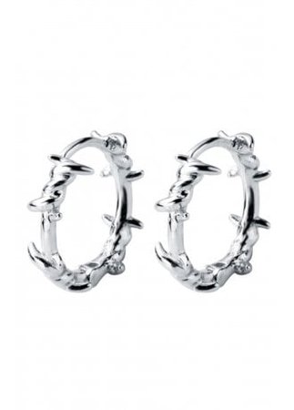 Sterling Silver Barbed Wire Earrings | Attitude Clothing