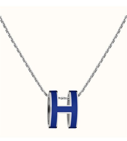 blue hermes necklace