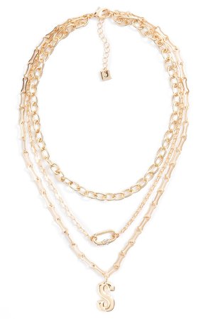 Open Edit Initial Layered Necklace | Nordstrom