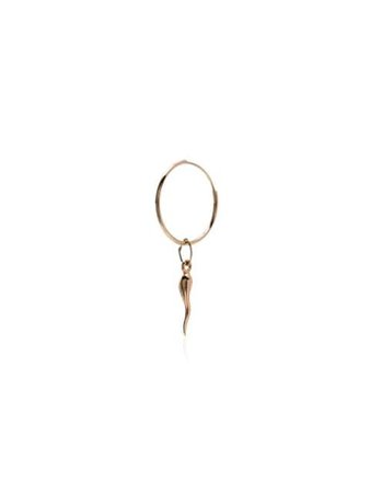 Metallic Loren Stewart 14K Gold Hoop Horn Earring | Farfetch.com