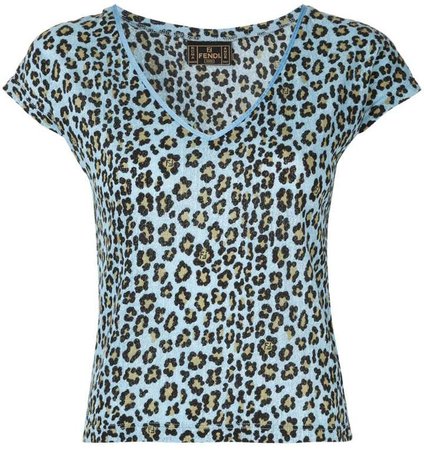 Pre-Owned Leopard Short Sleeve Tops