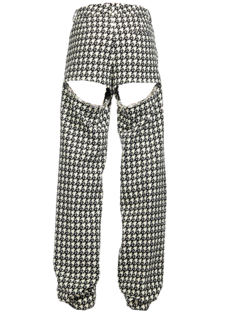 AREA NYC | Houndstooth Crystal Slit Trouser Back (Dei5 edit - tag if used)