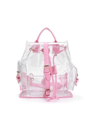 transparent pink backpack – Trash Queen