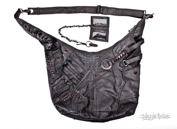 NINJA ASSASSIN Big Black Leather Hobo Bag | Etsy