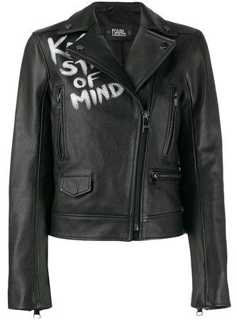 Karl Lagerfeld Karl X Olivia biker jacket £893 - Fast Global Shipping, Free Returns