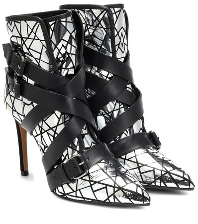 Metallic Leather Ankle Boots | Balmain - mytheresa.com