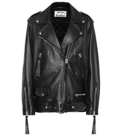 Acne Studios - New Myrtle leather jacket | Mytheresa