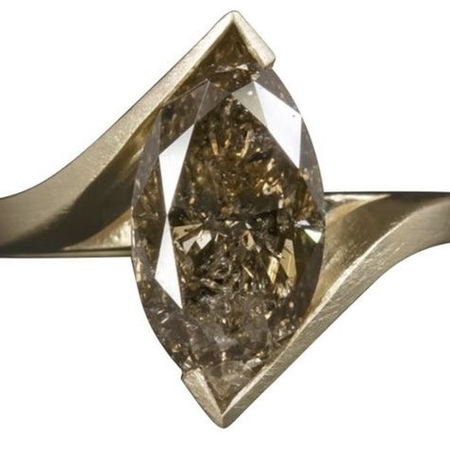 cognac diamond ring