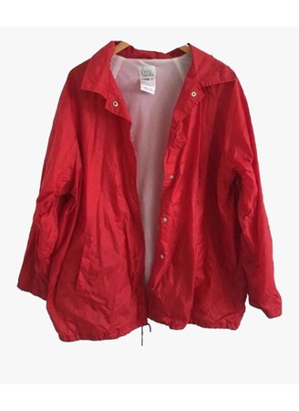 red rain coat raincoat jacket