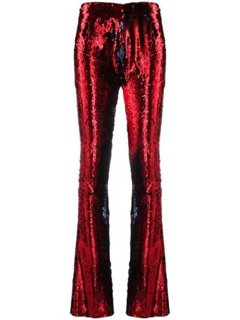 Marques'Almeida sequinned flared trousers red & blue RST20TR0116SQN - Farfetch