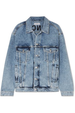 Balenciaga | Oversized embroidered denim jacket | NET-A-PORTER.COM