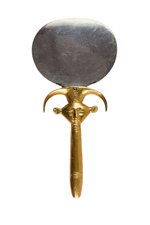 Ancient Egypt - Mirror with Handle in the Form of a Hathor Emblem