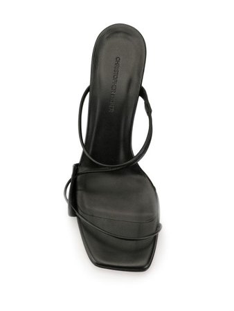 Christopher Esber Alexa Curved Strap Sandals RST20FTW11 Black | Farfetch