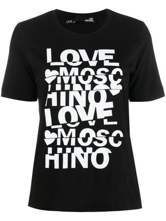 Love Moschino logo-print short-sleeve T-shirt - Farfetch