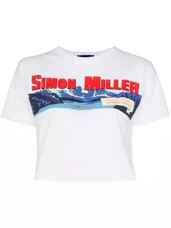 Simon Miller Rando Cropped Logo T-shirt - Farfetch