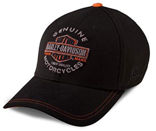 black and orange cap hat