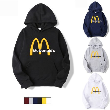 Mens McDonald's Hoodies Sweatshirts Fashion Casual Long Sleeve Hooded Pullovers Autumn Winter Tops | Wish