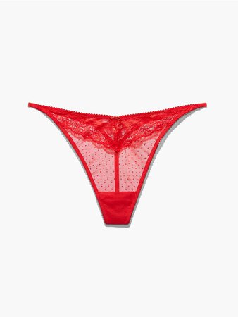 Candy Hearts Lace G-String in Red Goji Berry | SAVAGE X FENTY