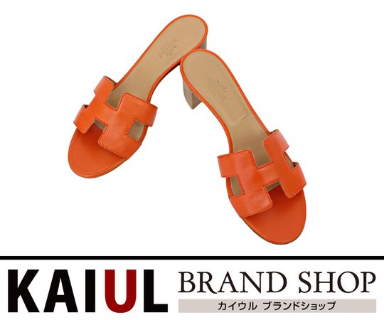 KAIUL Rakuten Market store: Hermes shoes oasis mule sandals orange Hermes shoes | Rakuten Global Market
