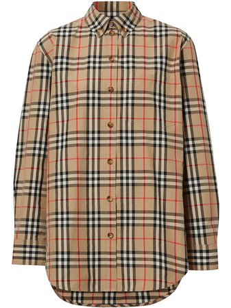 Burberry Camisa Con Motivo Vintage Check y Botones - Farfetch