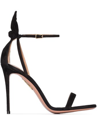 Shop Aquazzura Bow Tie 105mm bow sandals with Express Delivery - FARFETCH