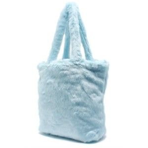 Blue furry/fuzzy/faux fur bag/purse