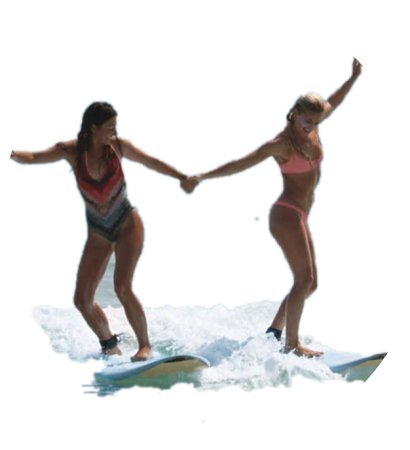 2 surfing girls