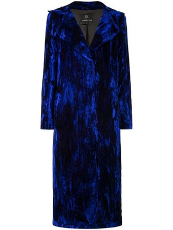 Unreal Fur Textured Single-Breasted Coat URF8100195ELB Blue | Farfetch